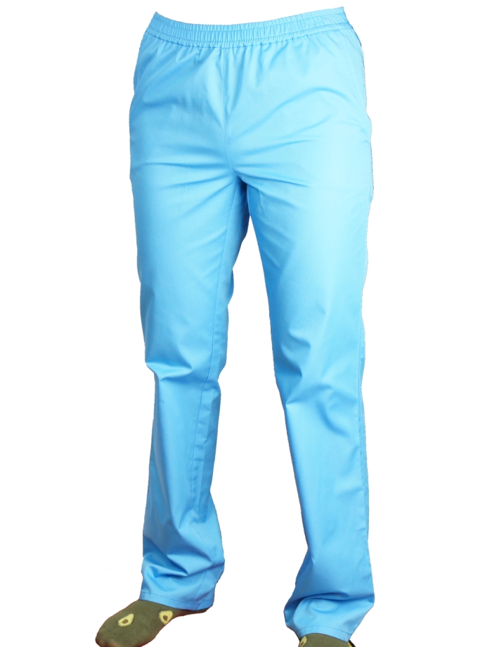 тянущиеся голубые женские медицинские брюки